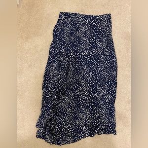 GAP Polka Dot asymmetrical midi skirt size 2